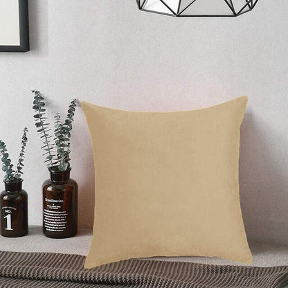 40x40cm Multicoloured Plain Solid Colour Cushion Cover Covers Decorative Pillow Case - Beige