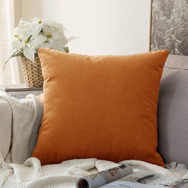40x40cm Multicoloured Plain Solid Colour Cushion Cover Covers Decorative Pillow Case - Beige