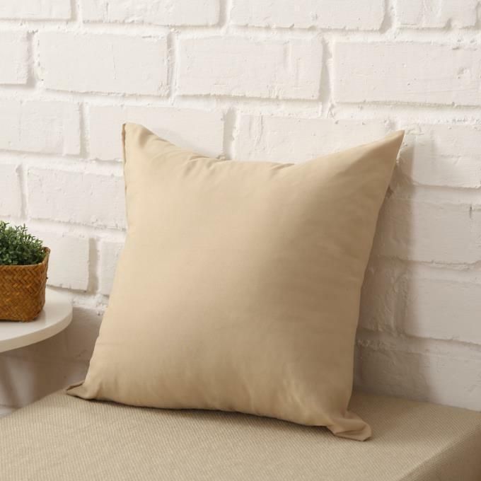 40x40cm Multicoloured Plain Solid Colour Cushion Cover Covers Decorative Pillow Case - Beige
