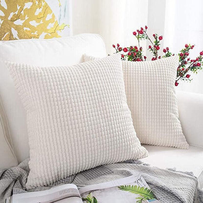45X45 Plain Solid Colour Cushion Cover Decorative Pillow Case Home Multicoloured - Brown