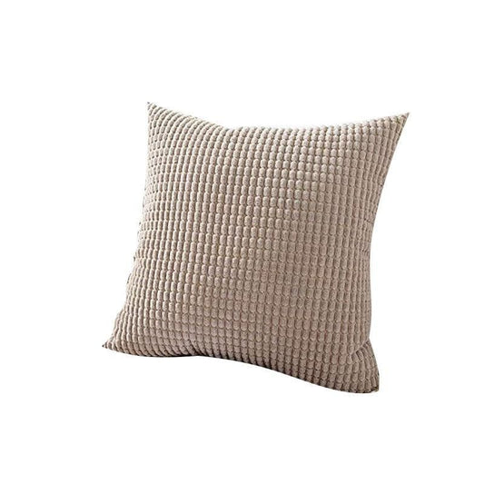45X45 Plain Solid Colour Cushion Cover Decorative Pillow Case Home Multicoloured - Coffee