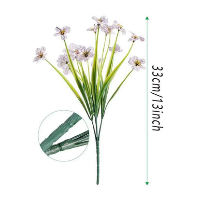 12pcs Artificial Flowers Set for Home Decor Wedding Party Fake Floral Decor - Peach