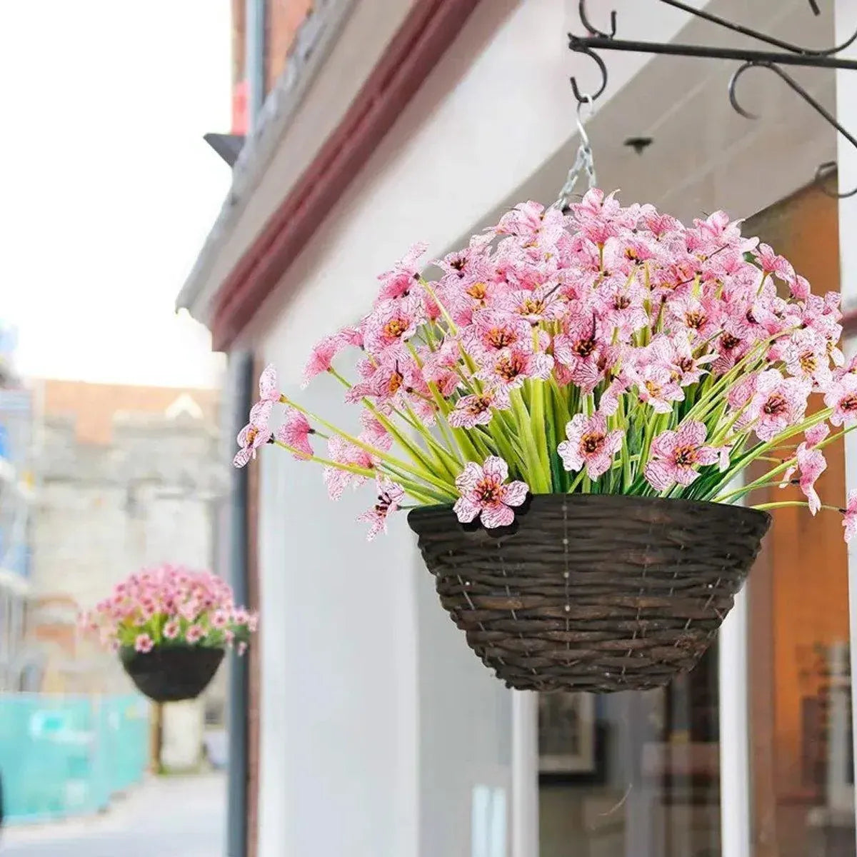 12pcs Artificial Flowers Set for Home Decor Wedding Party Fake Floral Decor - Peach