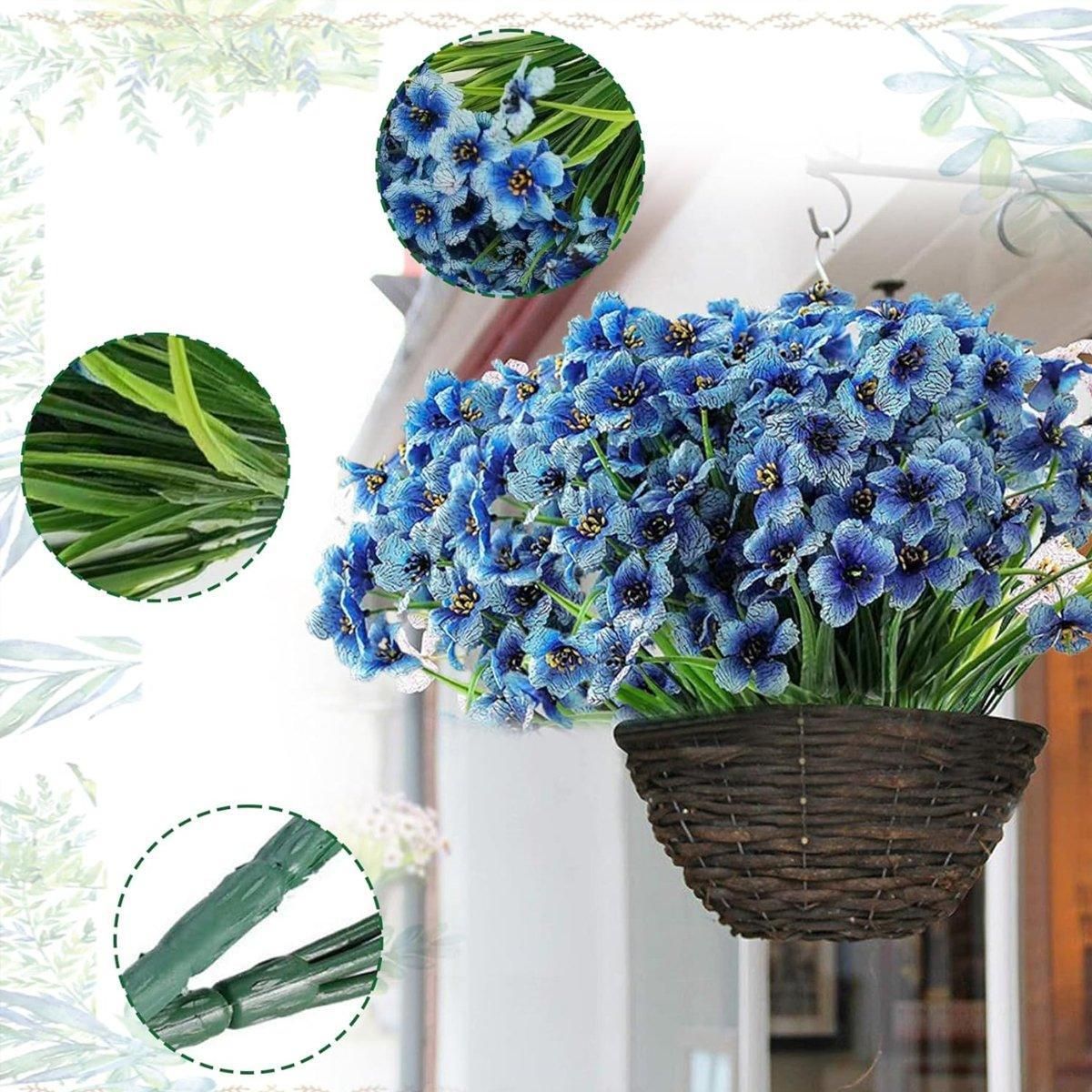 12pcs Artificial Flowers Set for Home Decor Wedding Party Fake Floral Decor - Peach