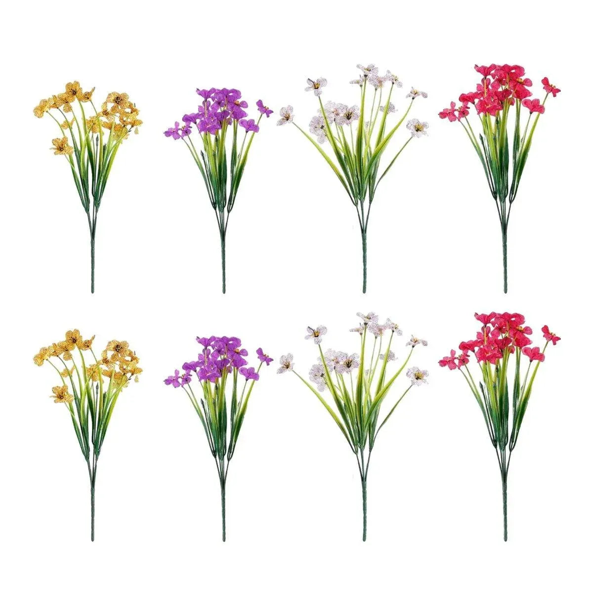 12pcs Artificial Flowers Set for Home Decor Wedding Party Fake Floral Decor - Peach
