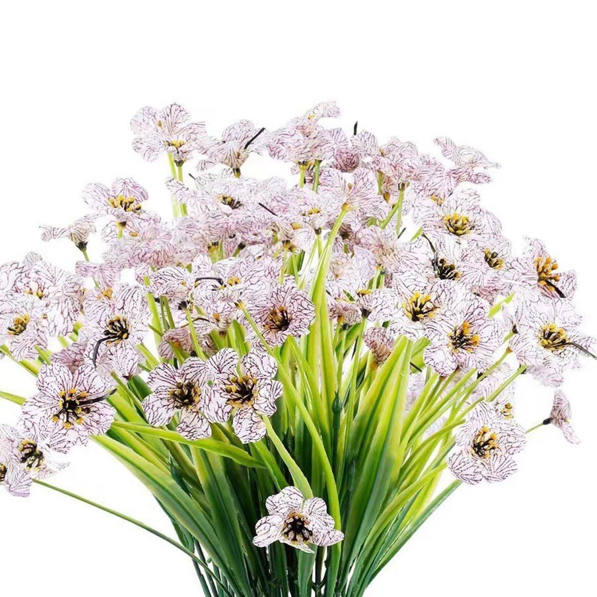 12pcs Artificial Flowers Set for Home Decor Wedding Party Fake Floral Decor - Peach