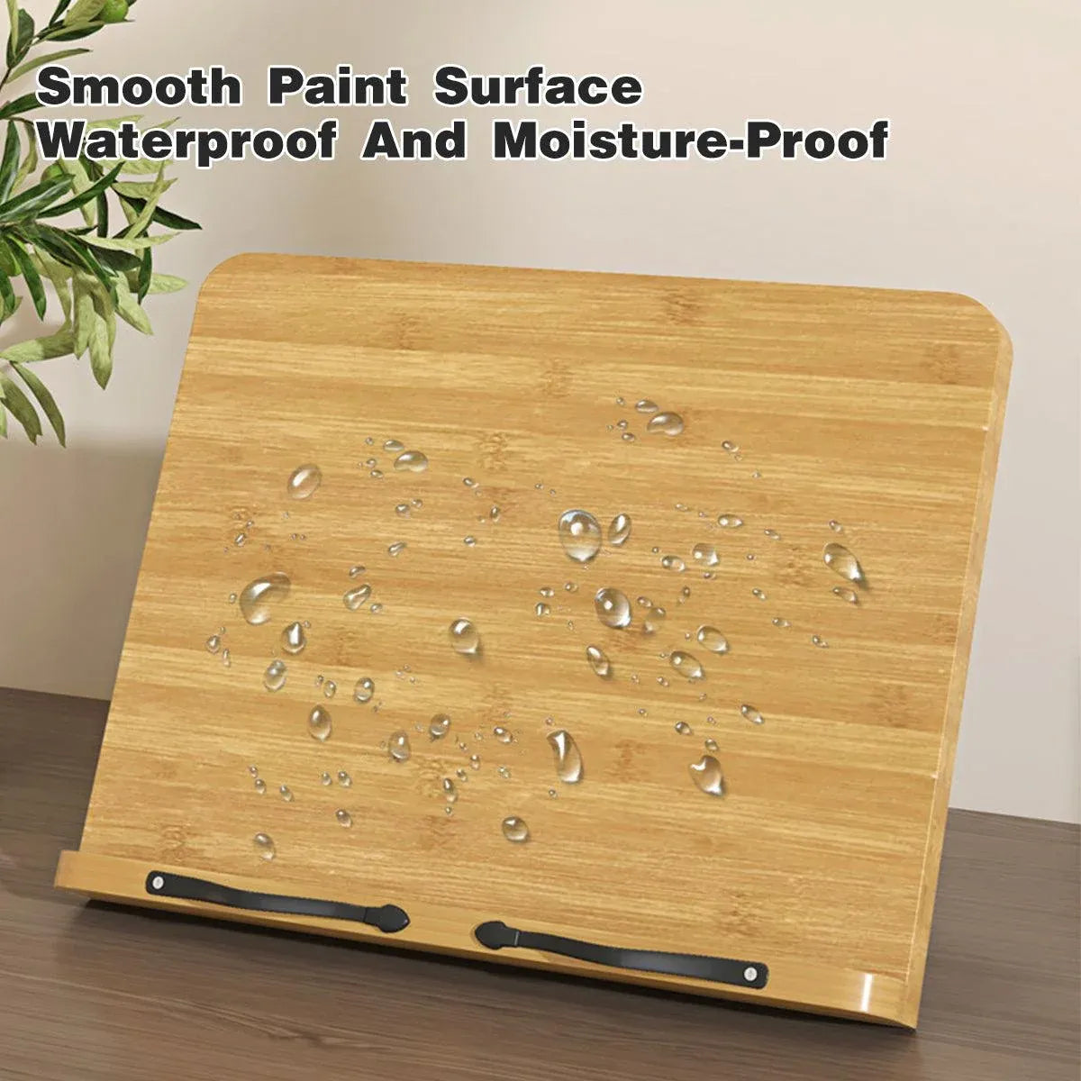 Wooden Adjustable Reading Stand Multifunctional Book Holder Bracket for Desk - Small