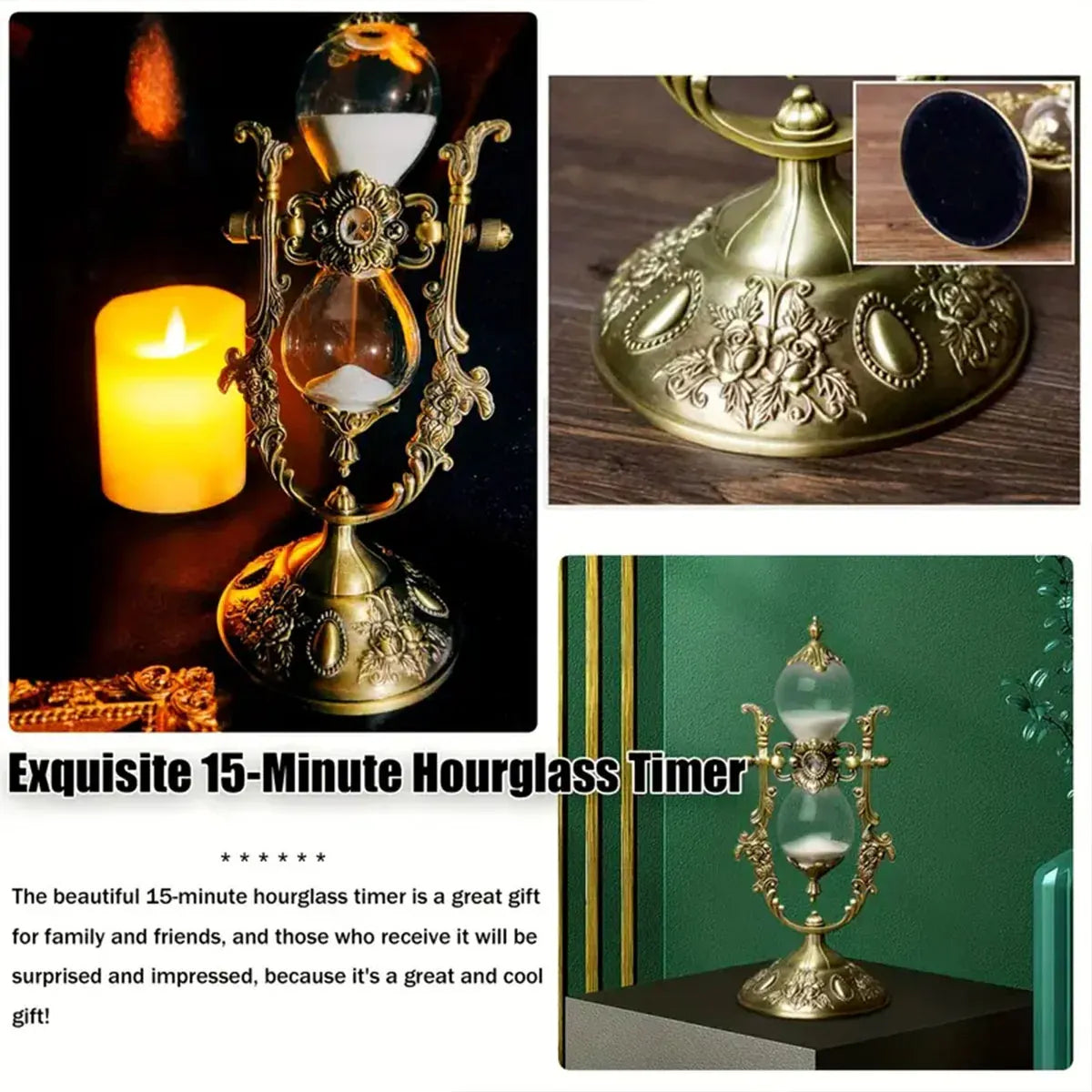 European Style Hourglass Timer Decoration Birthday Gift Home Decor Sand Timer