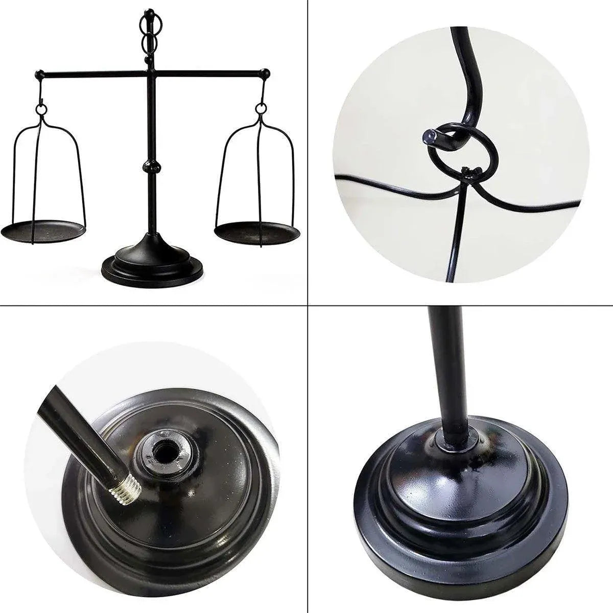 Black iron balance Scale candlestick decorative candle wedding Home Decor Gifts