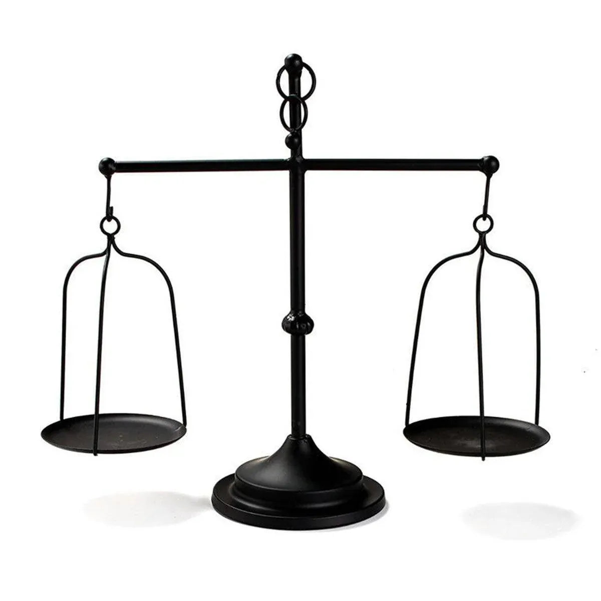 Black iron balance Scale candlestick decorative candle wedding Home Decor Gifts