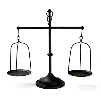 Black iron balance Scale candlestick decorative candle wedding Home Decor Gifts
