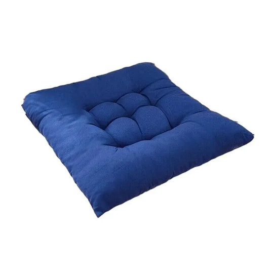 Soft Chair Cushion Pad for Indoor Outdoor Seating Square Seat Cover 35x35cm - Blue