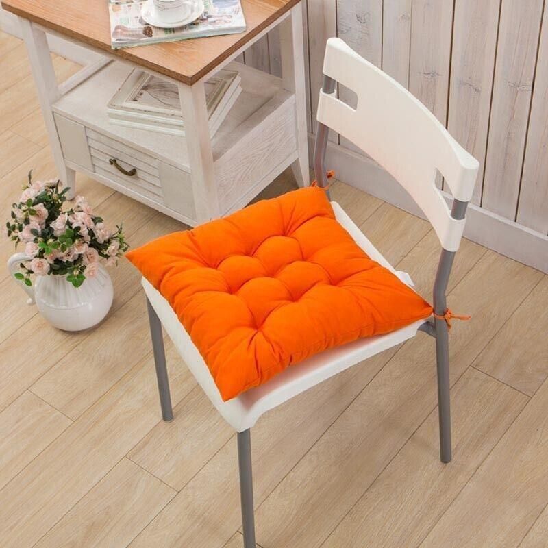 Soft Chair Cushion Pad for Indoor Outdoor Seating Square Seat Cover 35x35cm - Blue