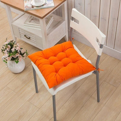 Soft Chair Cushion Pad for Indoor Outdoor Seating Square Seat Cover 35x35cm - Blue