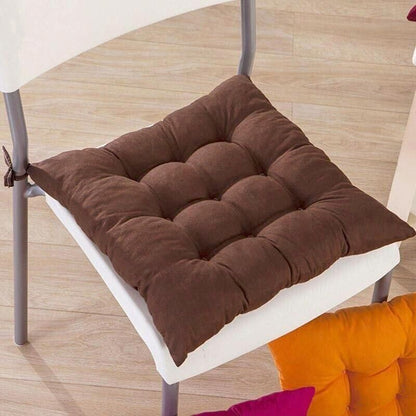 Soft Chair Cushion Pad for Indoor Outdoor Seating Square Seat Cover 35x35cm - Blue