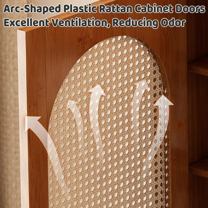 Home Shoe Cabinet with Doors Multi-Layer Dustproof Shoe Storage Entryway Hallway