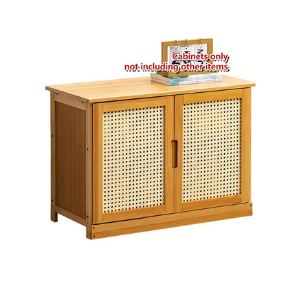 Shoe Changing Cabinet Bamboo Material Space Saving for Entryway Hallway Home Use