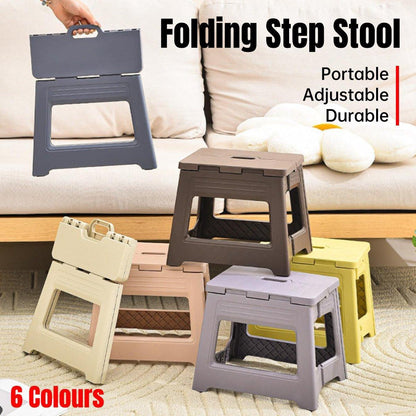 Portable Adjustable Folding Plastic Stool Retractable Outdoor Fishing Chair - Brown