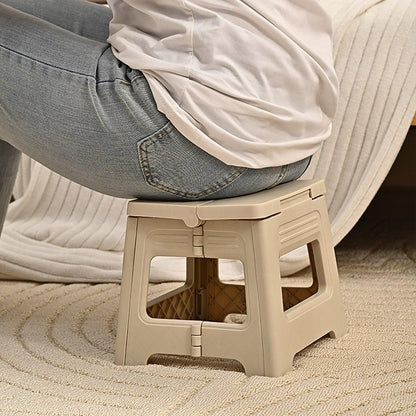 Portable Adjustable Folding Plastic Stool Retractable Outdoor Fishing Chair - Pink