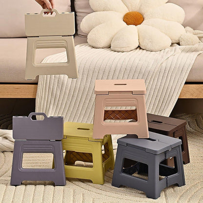 Portable Adjustable Folding Plastic Stool Retractable Outdoor Fishing Chair - White