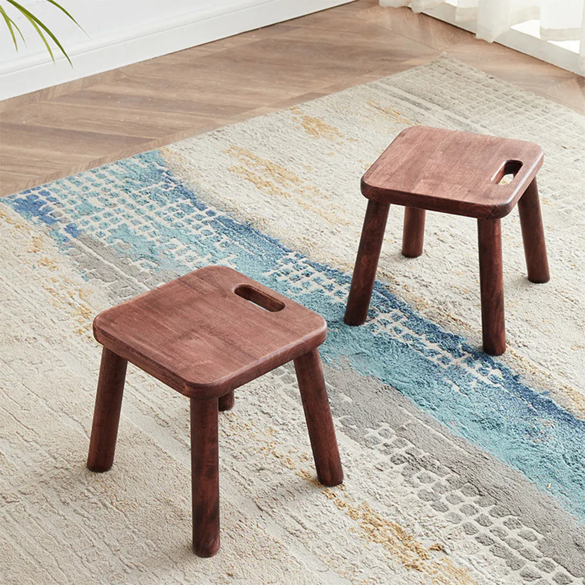 Home Solid Wood Small Bench Shoe Bench Compact Design for Entryway Living Room