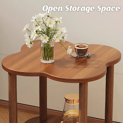 Retro Small Table Table Living Room Decor Compact Side Table for Coffee Books