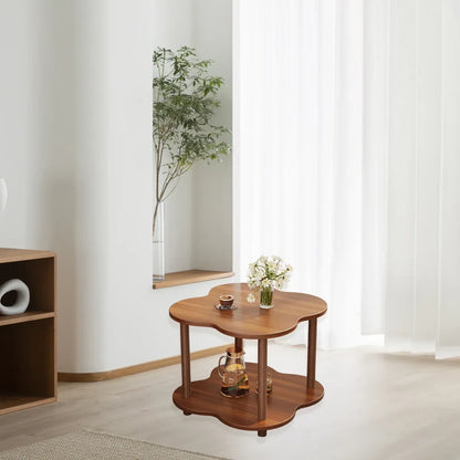 Retro Small Table Table Living Room Decor Compact Side Table for Coffee Books