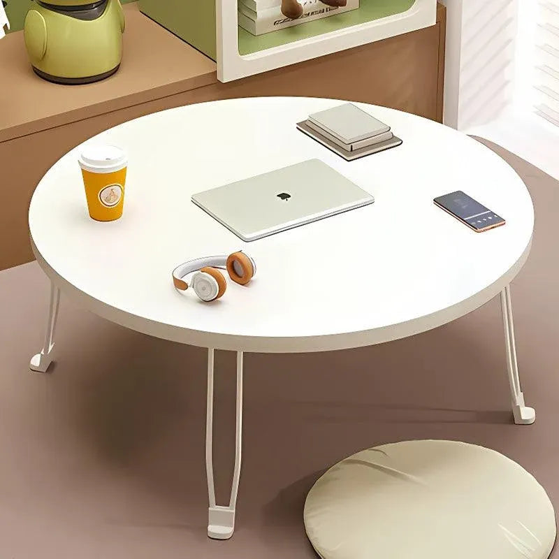 Small Foldable Computer Desk Portable Bed Table Round Home Office Laptop Stand