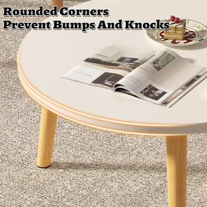 Round Coffee Table Low Side Table Modern Living Room Bedroom Accent Furniture