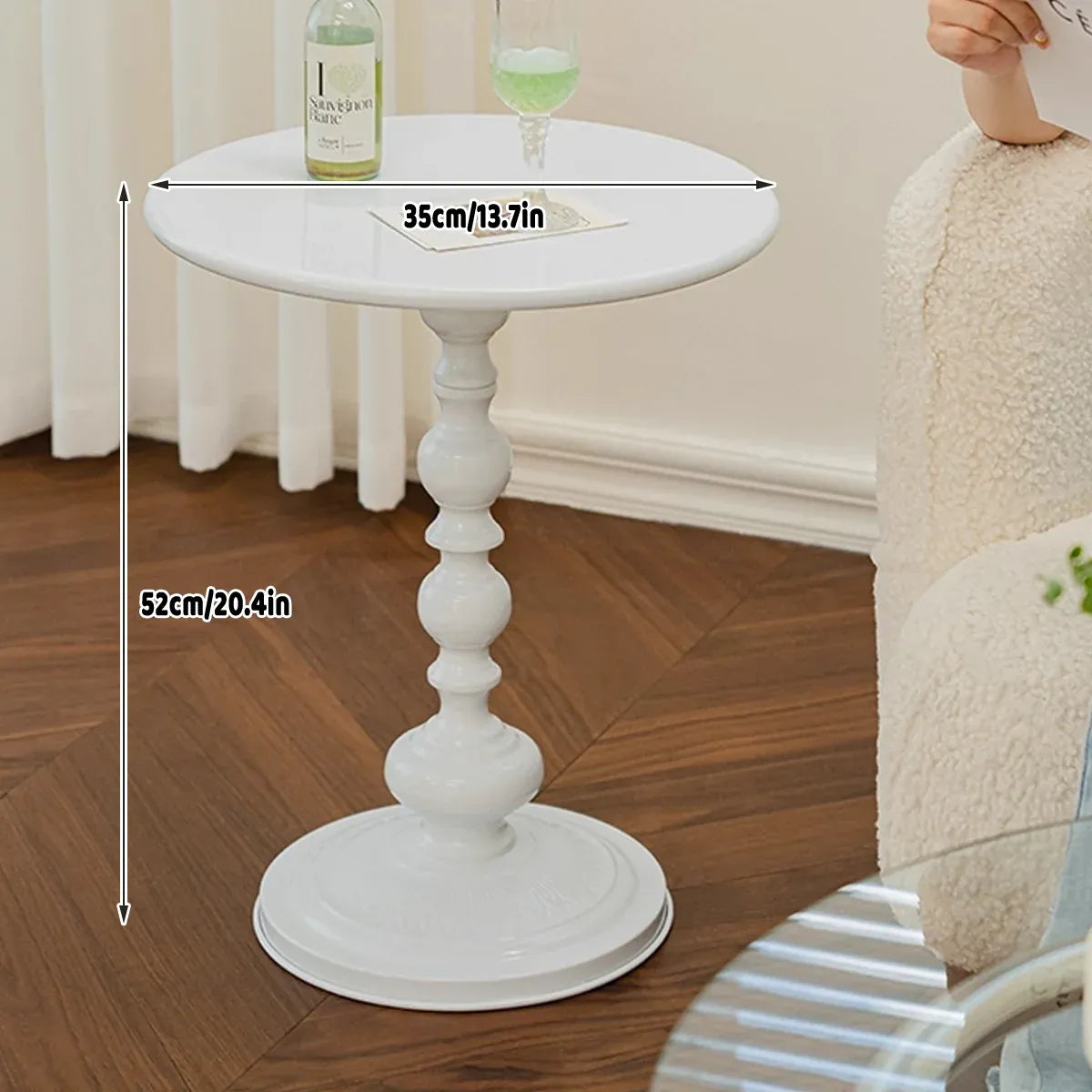 Nordic Retro Wrought Iron Small Round Coffee Table For Living Room Sofa Side