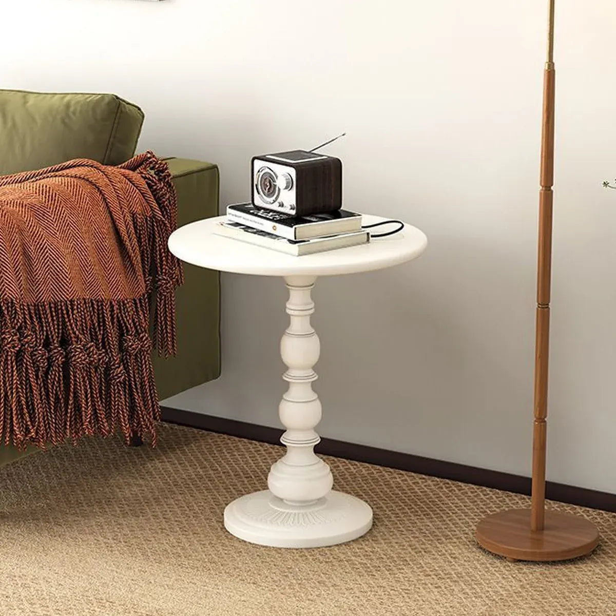 Nordic Retro Wrought Iron Small Round Coffee Table For Living Room Sofa Side