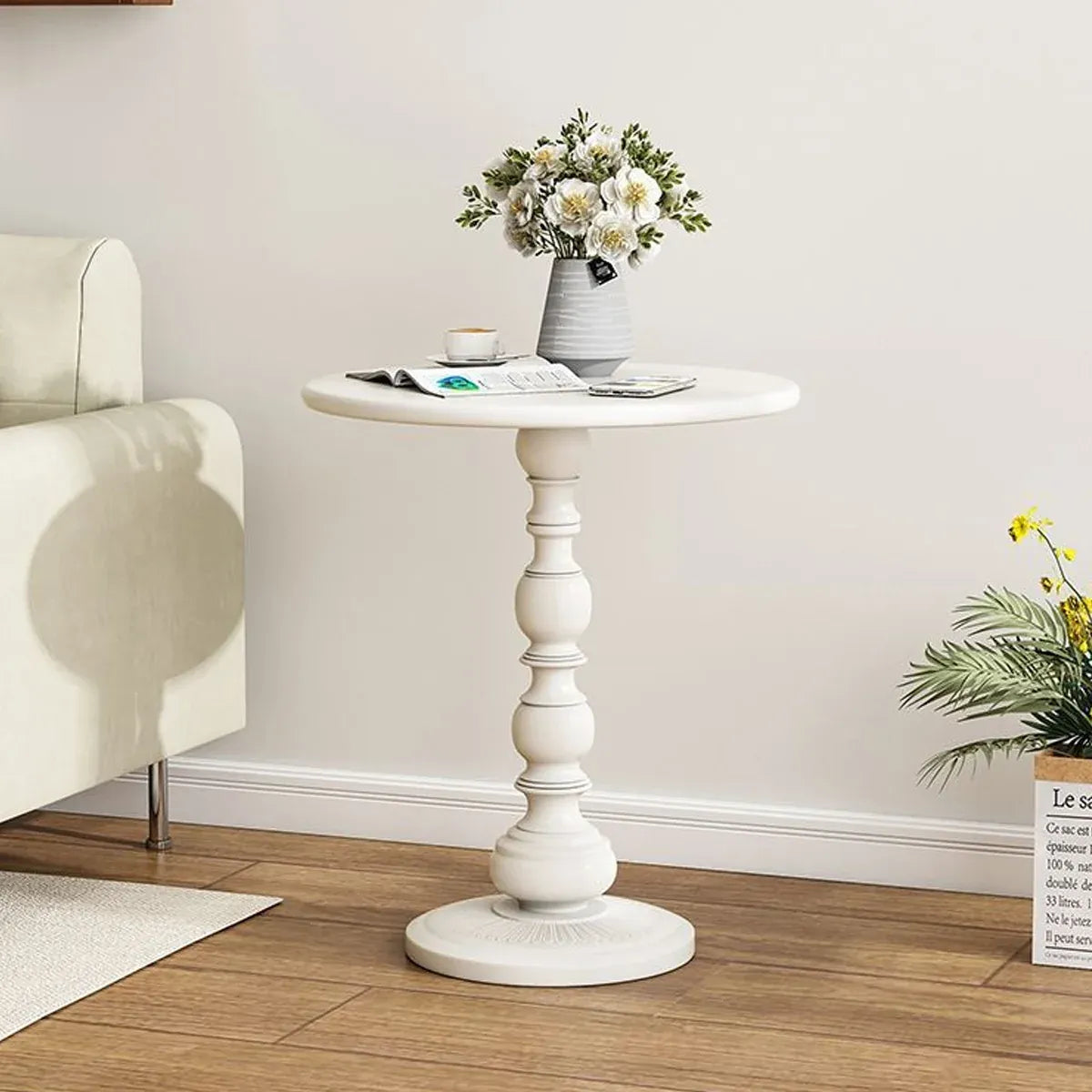 Nordic Retro Wrought Iron Small Round Coffee Table For Living Room Sofa Side