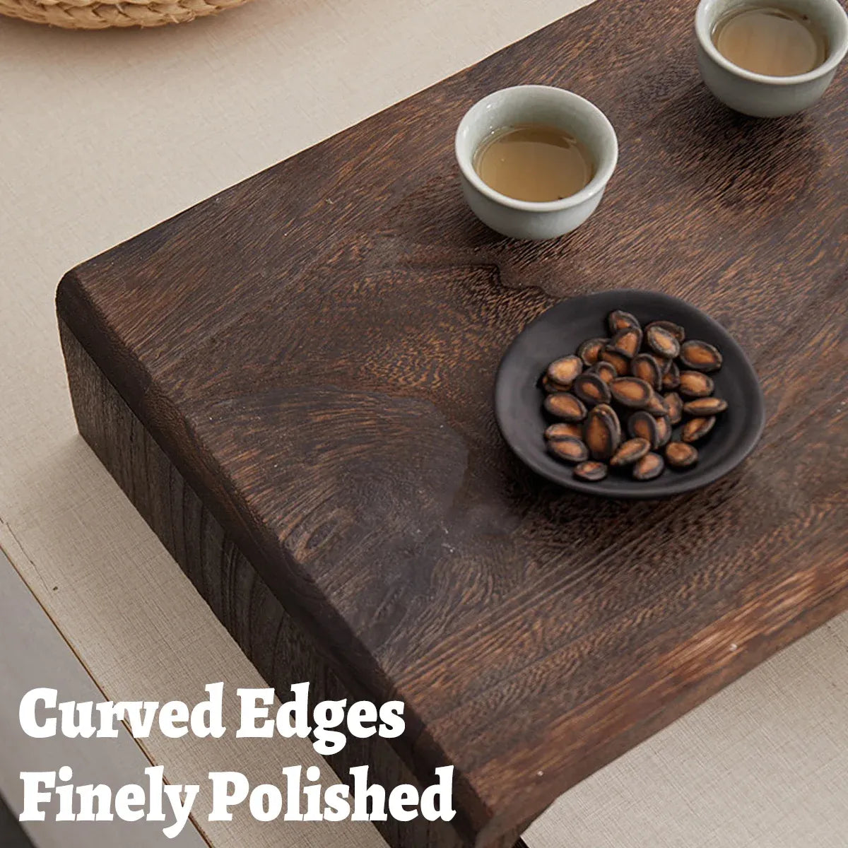Solid Wood Low Table Balcony Window Sill Coffee Sturdy For Outdoor Indoor Use