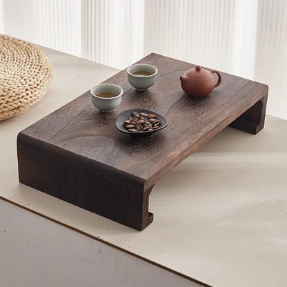 Solid Wood Low Table Balcony Window Sill Coffee Sturdy For Outdoor Indoor Use