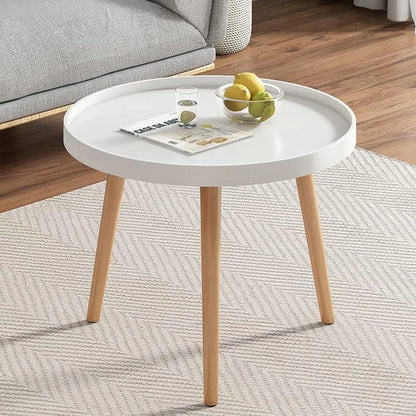 Simple Round Side Table Coffee Table for Living Room Sofa Side Space Saving