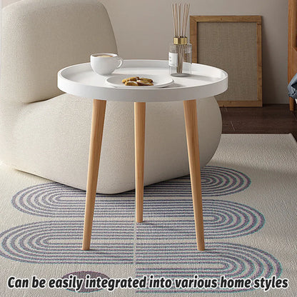 Simple Round Side Table Coffee Table for Living Room Sofa Side Space Saving
