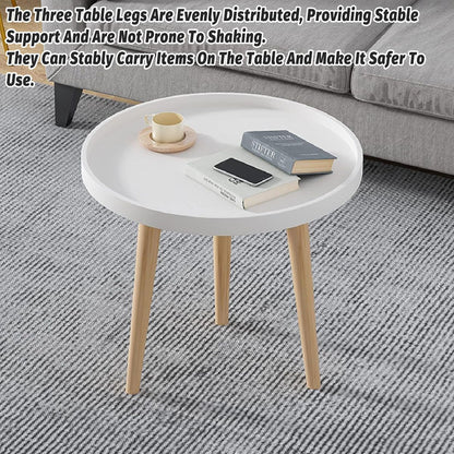 Simple Round Side Table Coffee Table for Living Room Sofa Side Space Saving
