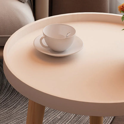 Simple Round Side Table Coffee Table for Living Room Sofa Side Space Saving