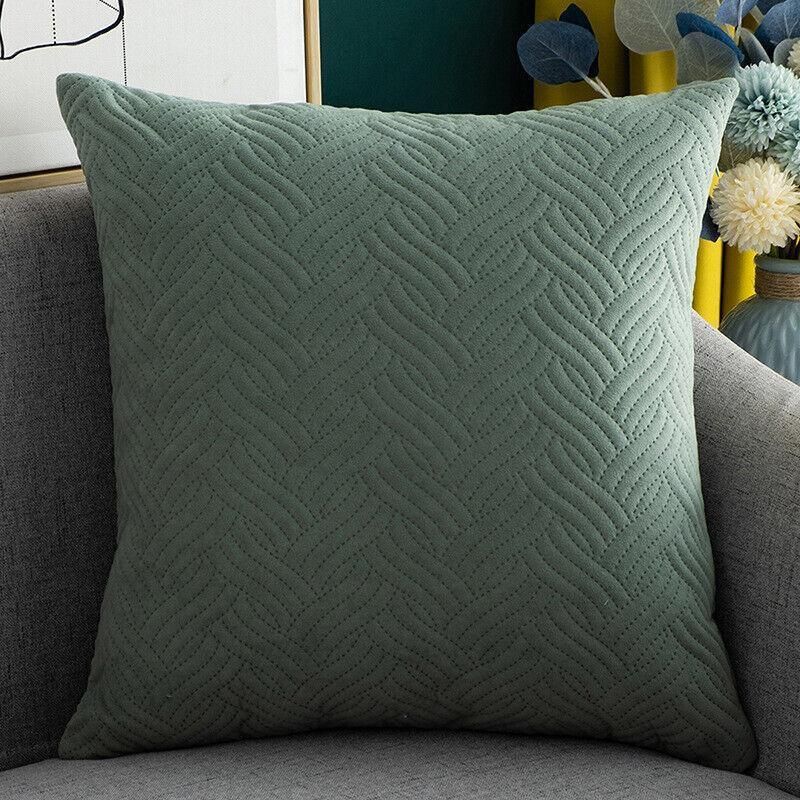 1PC Luxurious Modern Velvet Cushion Cover Soft Square Decorative Pillowcase Au - Orange