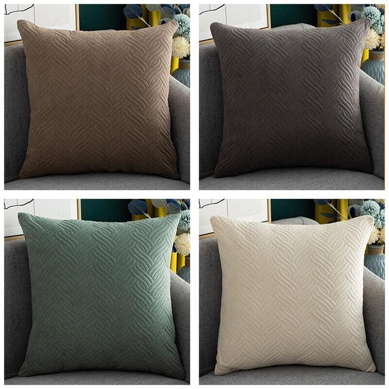 1PC Luxurious Modern Velvet Cushion Cover Soft Square Decorative Pillowcase Au - Orange