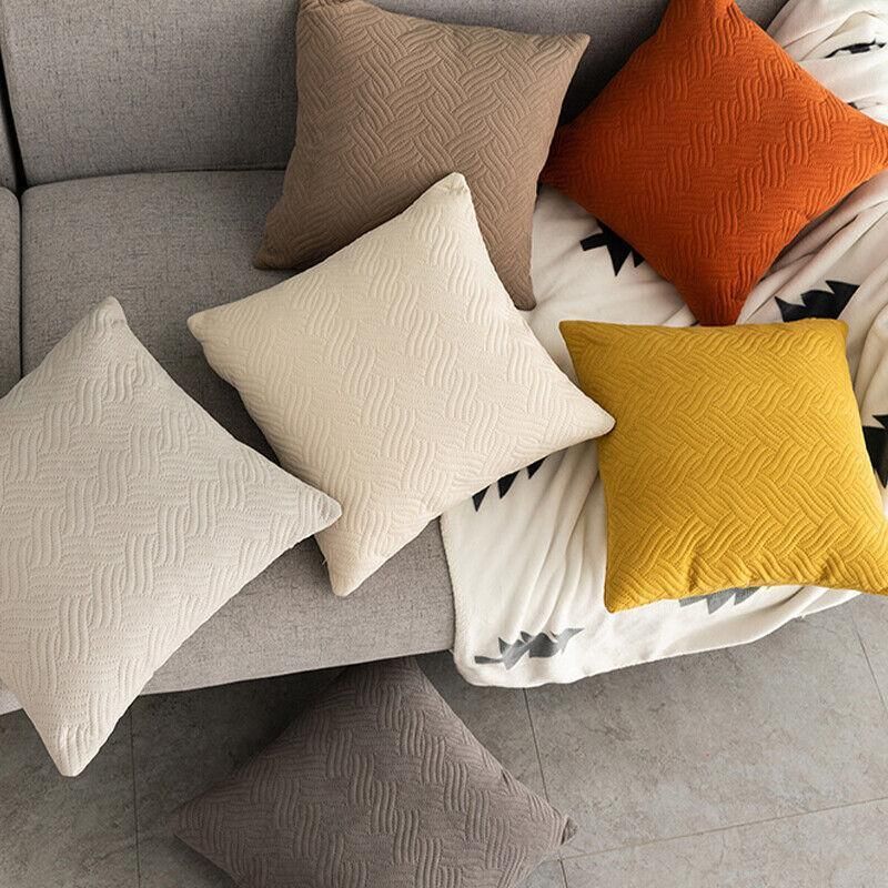 1PC Luxurious Modern Velvet Cushion Cover Soft Square Decorative Pillowcase Au - Light Blue