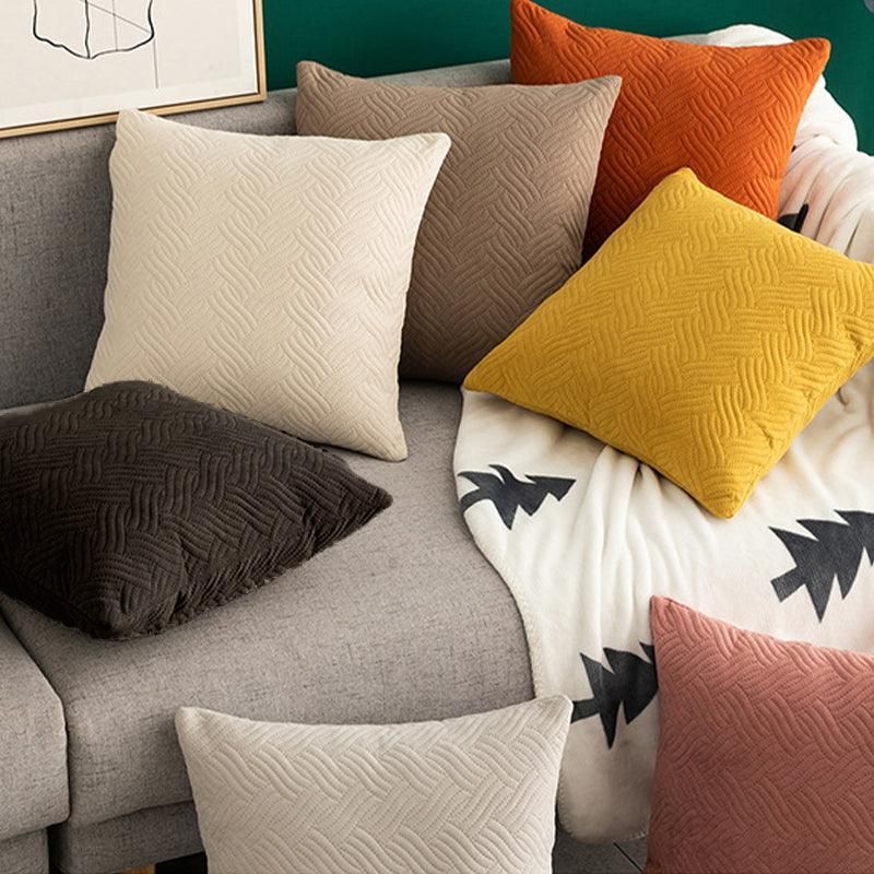 1PC Luxurious Modern Velvet Cushion Cover Soft Square Decorative Pillowcase Au - Light Blue