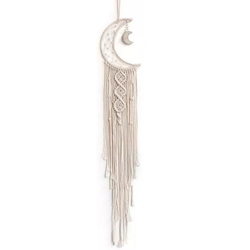 Wall Hanging Tapestry Macrame Moon Dream Catcher Handmade Bedroom Home Decor
