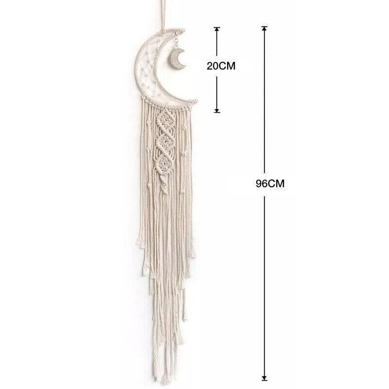 Wall Hanging Tapestry Macrame Moon Dream Catcher Handmade Bedroom Home Decor