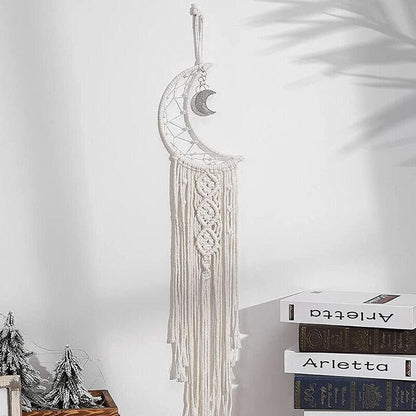 Wall Hanging Tapestry Macrame Moon Dream Catcher Handmade Bedroom Home Decor