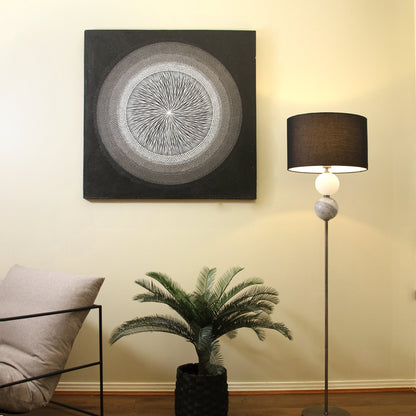 Murano Floor Lamp - Brass/Pewter