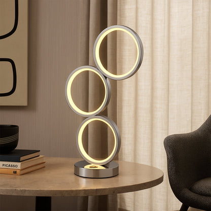 Iva LED Touch Table Lamp - Rose Gold/Chrome