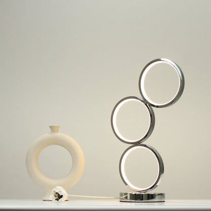 Iva LED Touch Table Lamp - Rose Gold/Chrome