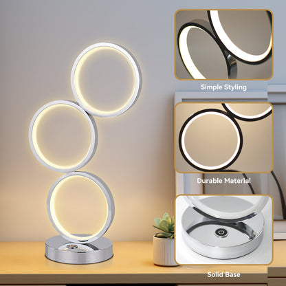 Iva LED Touch Table Lamp - Rose Gold/Chrome