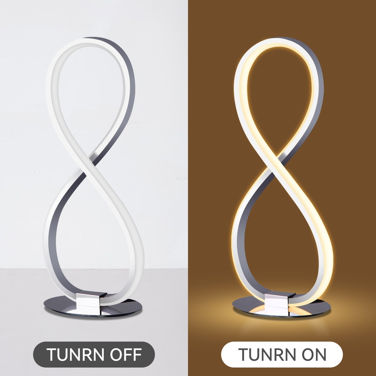 Infinite LED Table Lamp - Chrome